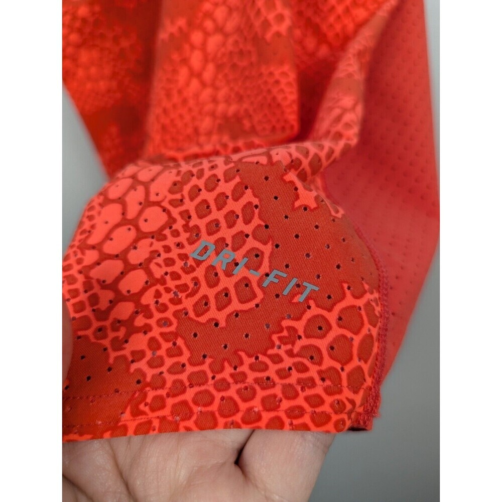 Nike Dri-Fit Women's Slam Printed Breathe Tennis Tank Top XS Perforated Orange - Picture 10 of 10